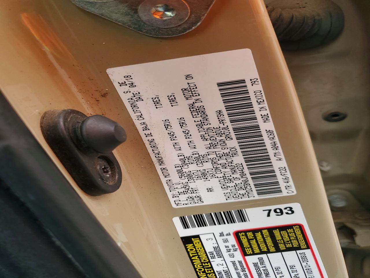 2018 TOYOTA TACOMA