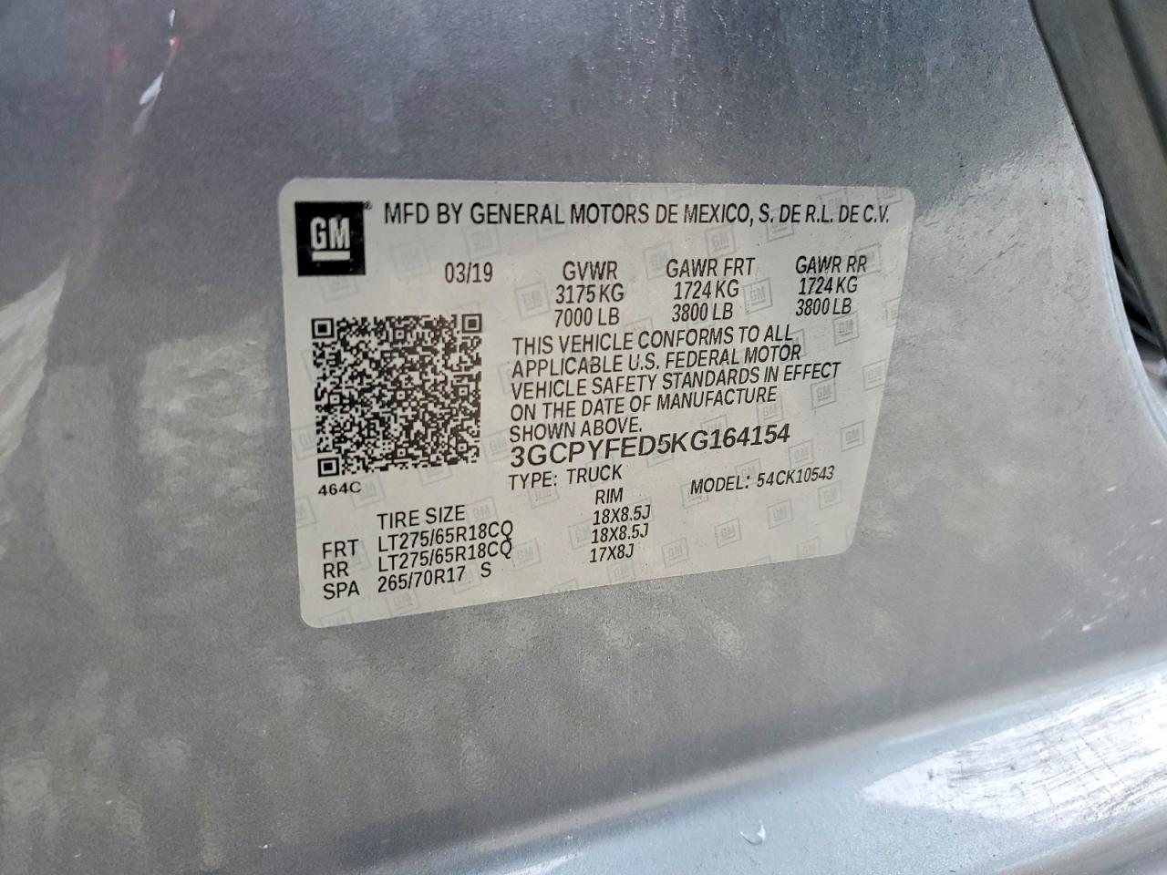 2019 CHEVROLET SILVERADO