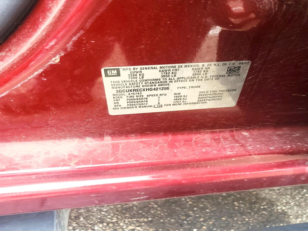 2017 CHEVROLET SILVERADO