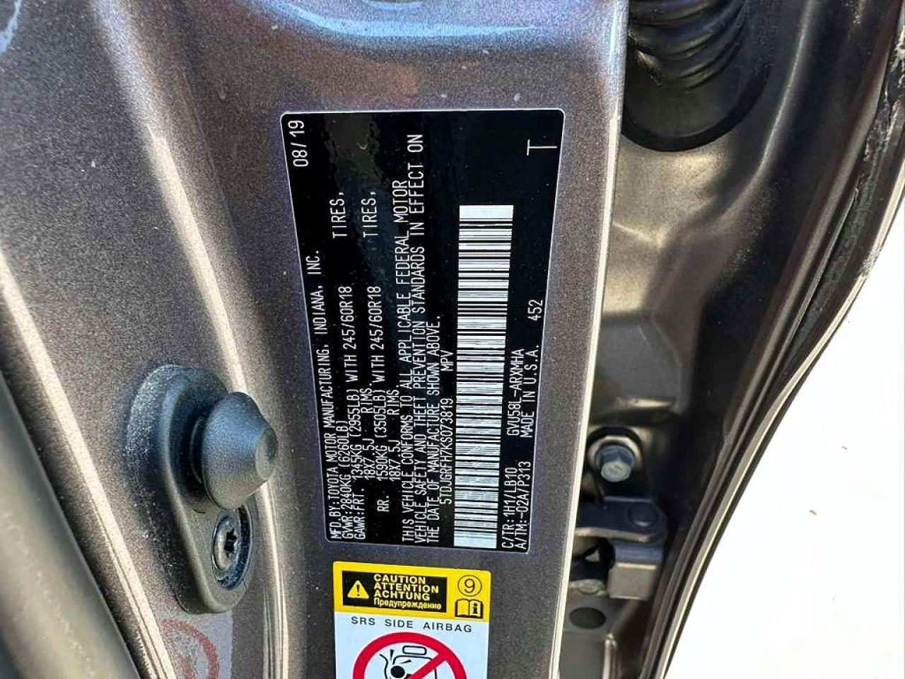 2019 TOYOTA HIGHLANDER