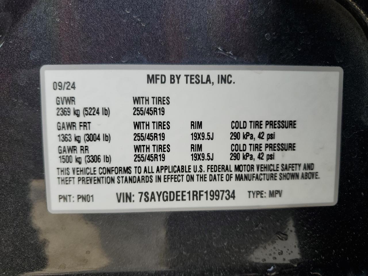 2024 TESLA MODEL Y