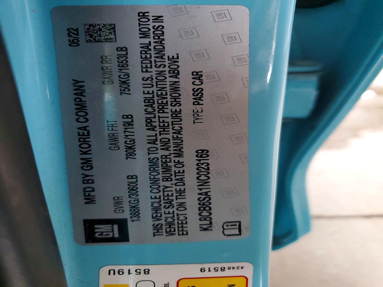 2022 CHEV SPARK