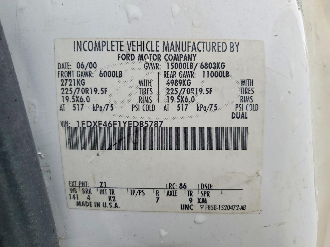 2000 FORD F450