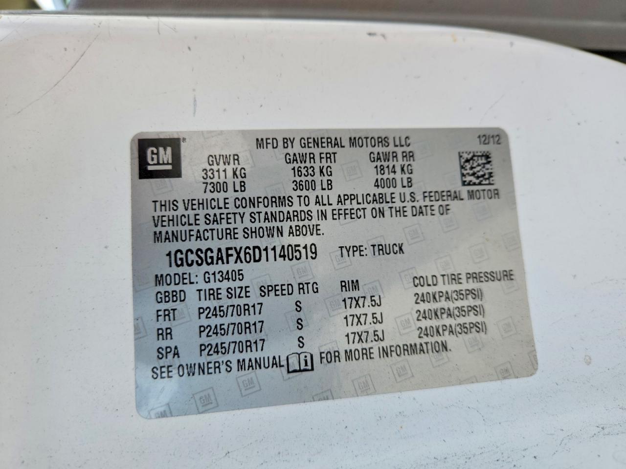 2013 CHEVROLET EXPRESS