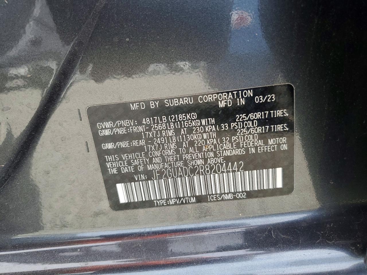 2024 SUBARU CROSSTREK