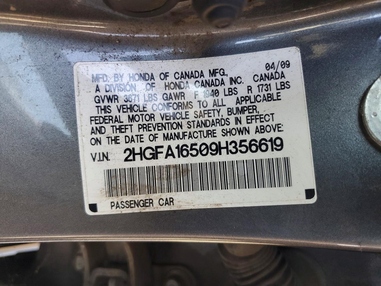 2009 HONDA CIVIC