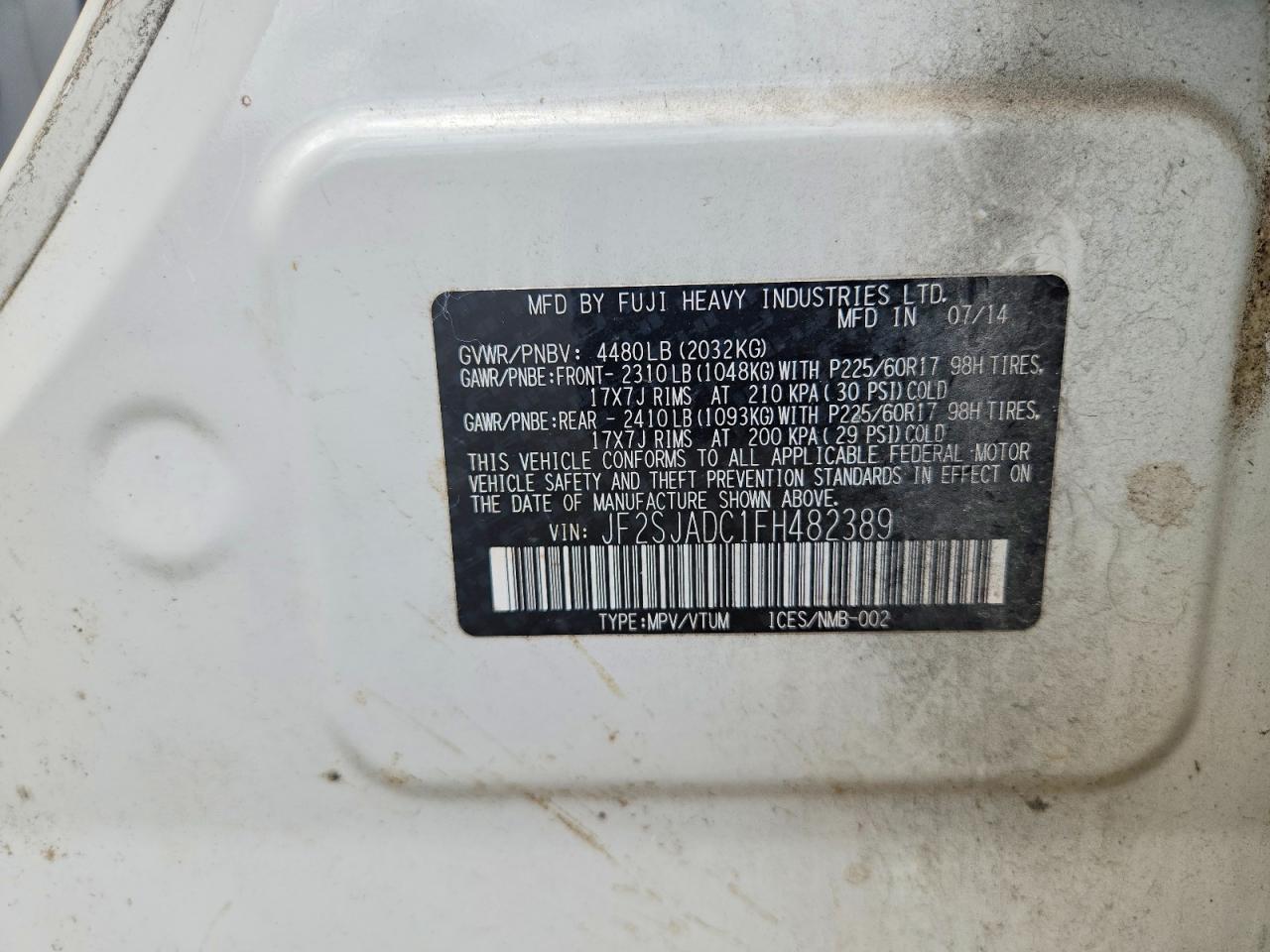 2015 SUBARU FORESTER