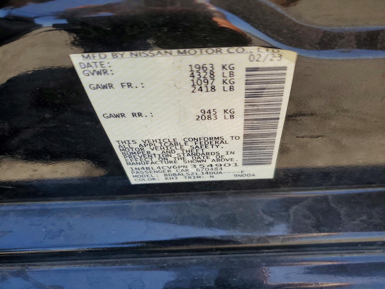 2023 NISSAN ALTIMA