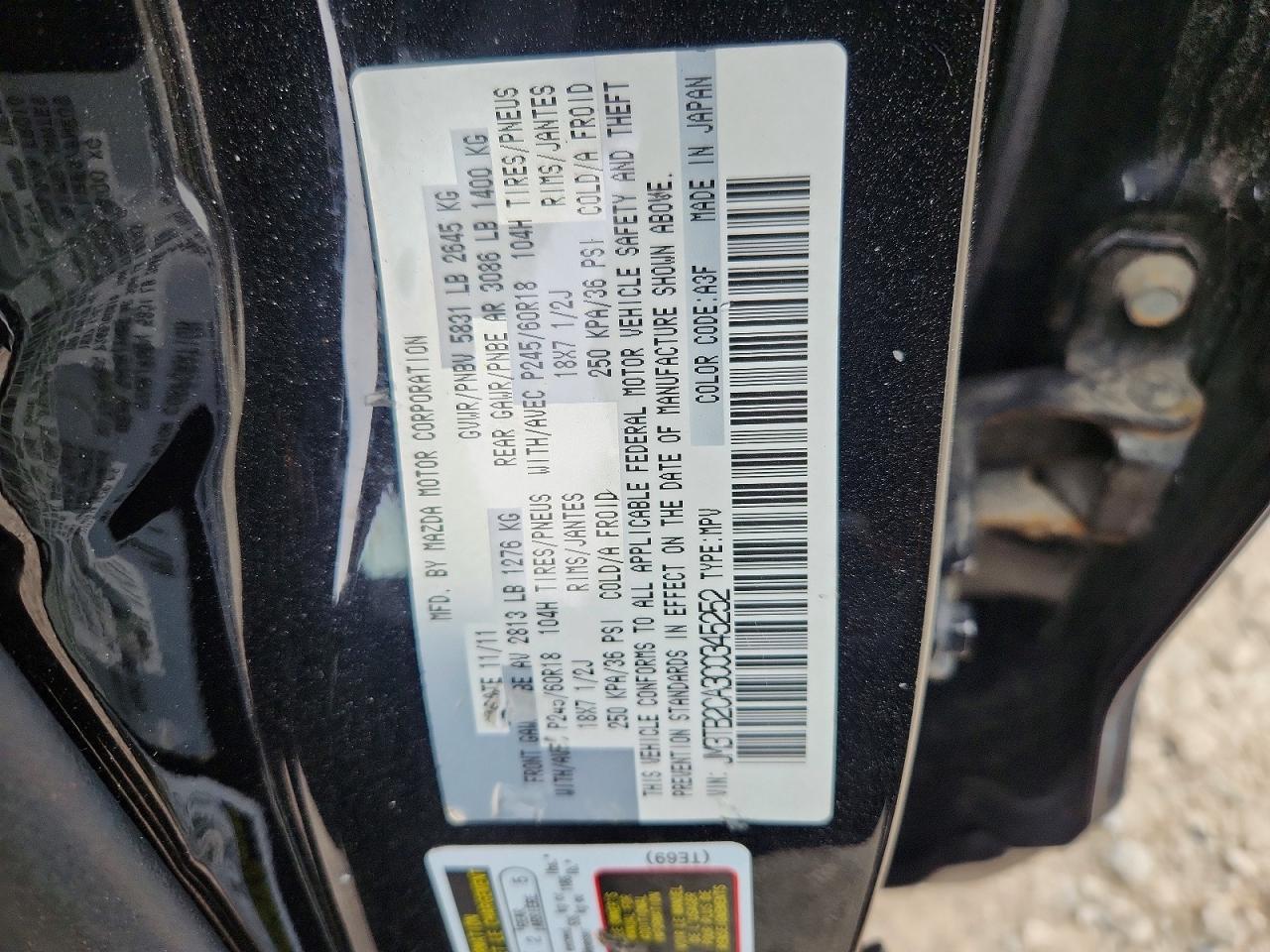 2012 MAZDA CX-9