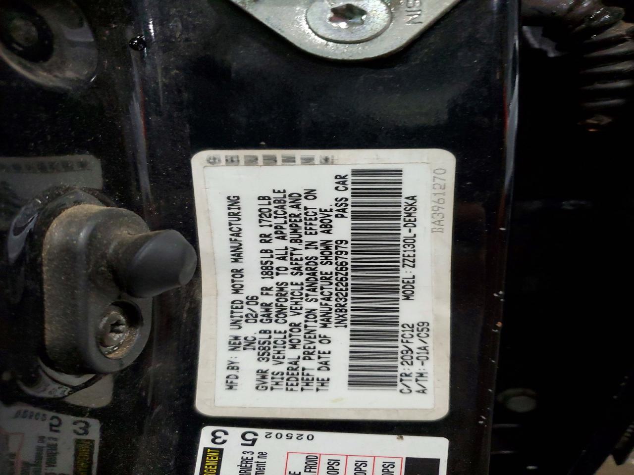 2006 TOYOTA COROLLA