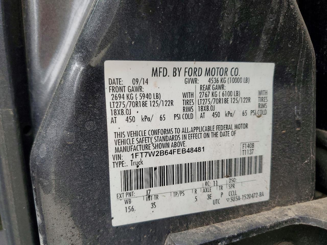 2015 FORD F250