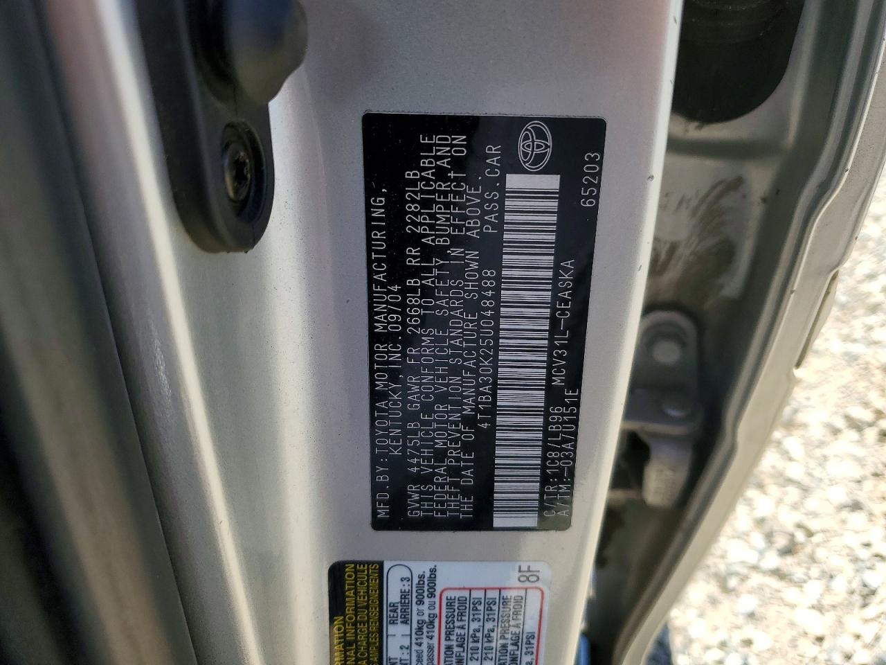 2005 TOYOTA CAMRY