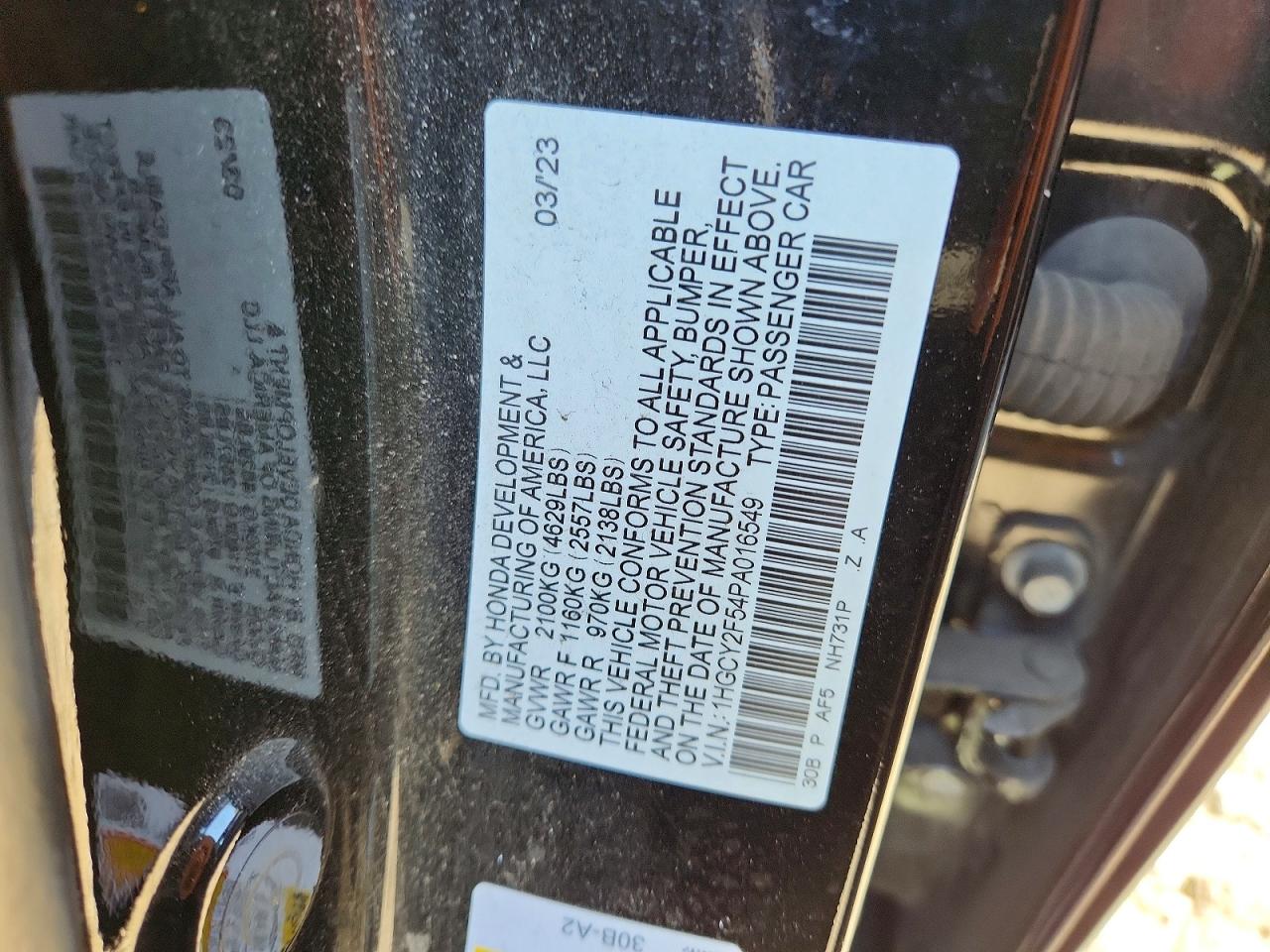 2023 HONDA ACCORD