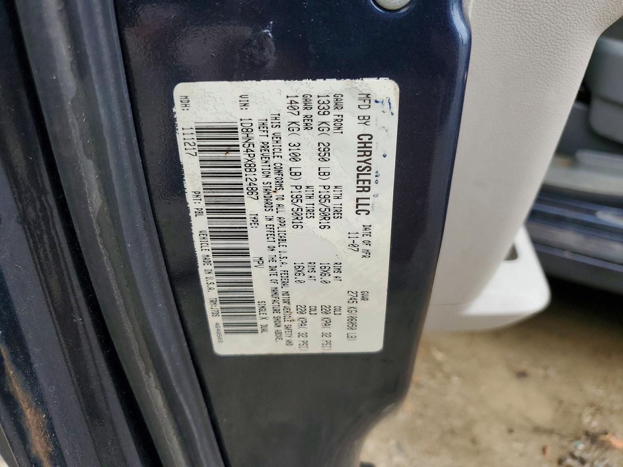 2008 DODGE CARAVAN