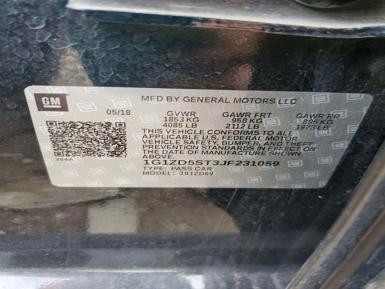 2018 CHEVROLET MALIBU