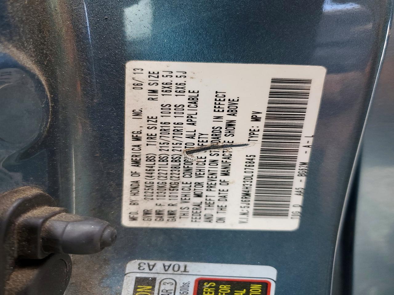 2013 HONDA CRV