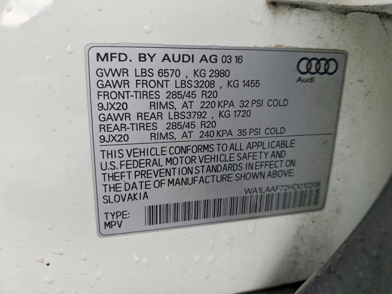 2017 AUDI Q7
