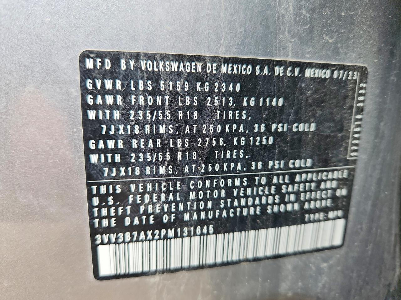 2023 VOLKSWAGEN TIGUAN