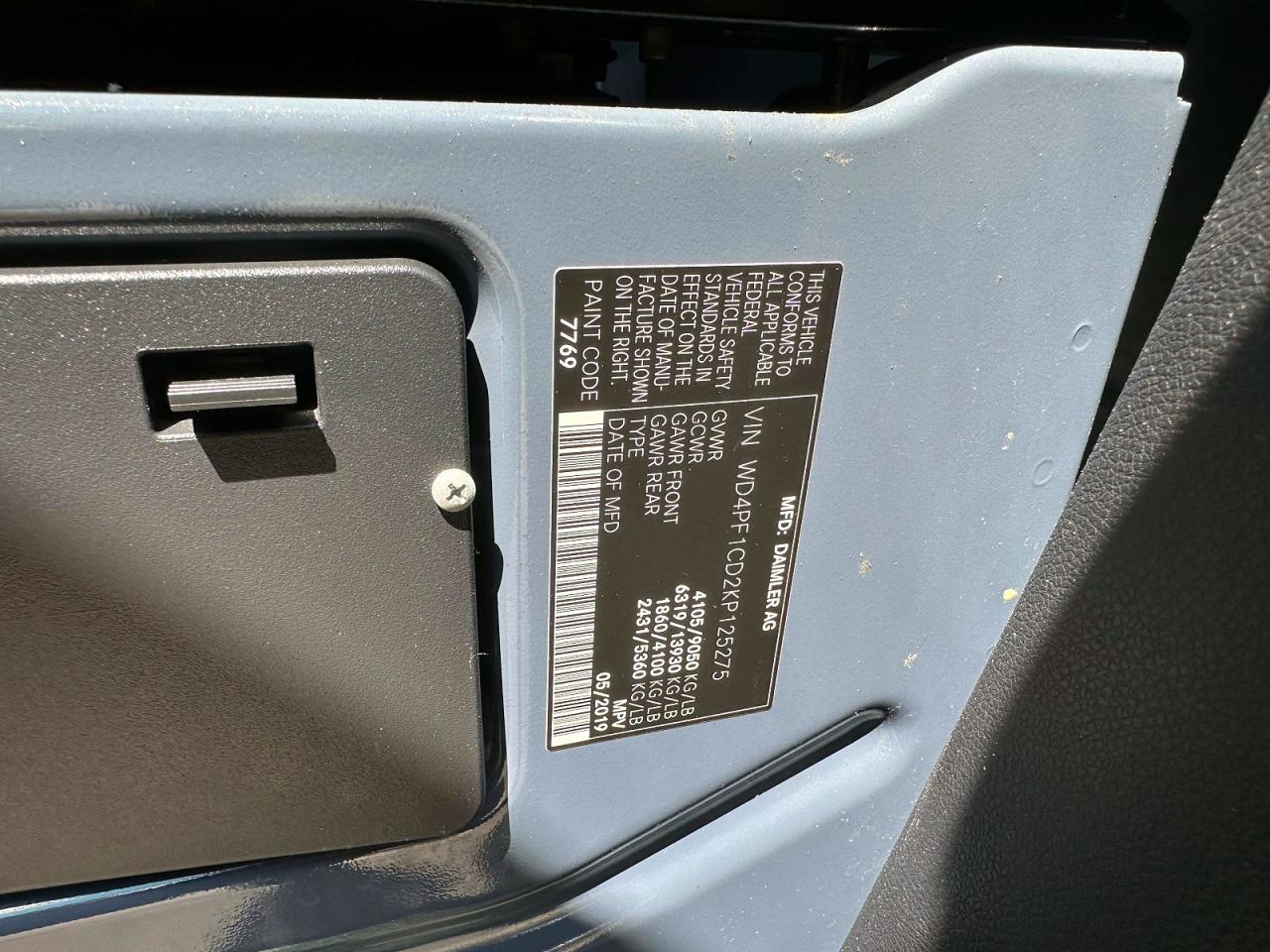 2019 MERCEDES-BENZ SPRINTER