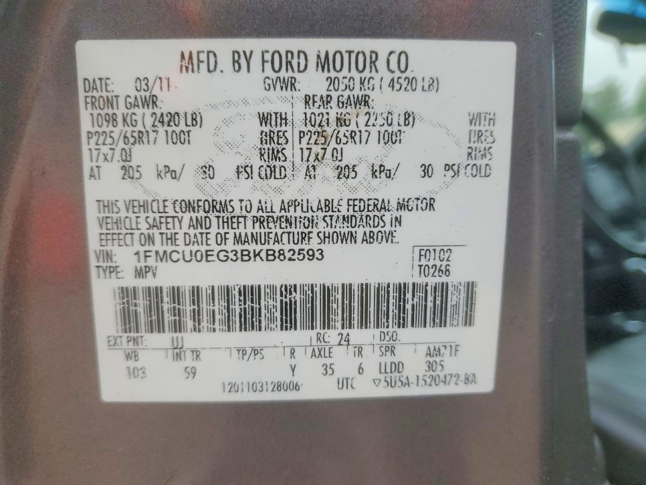 2011 FORD ESCAPE