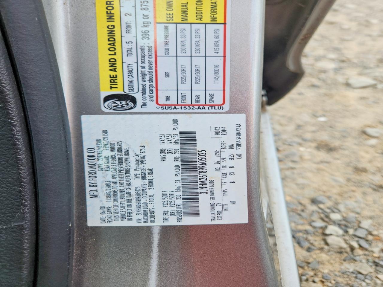 2009 LINCOLN MKZ