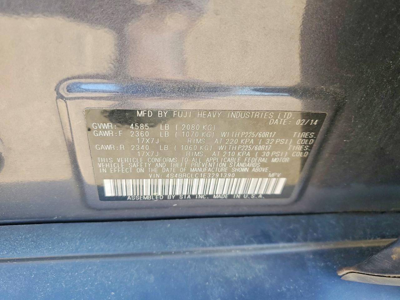 2014 SUBARU OUTBACK