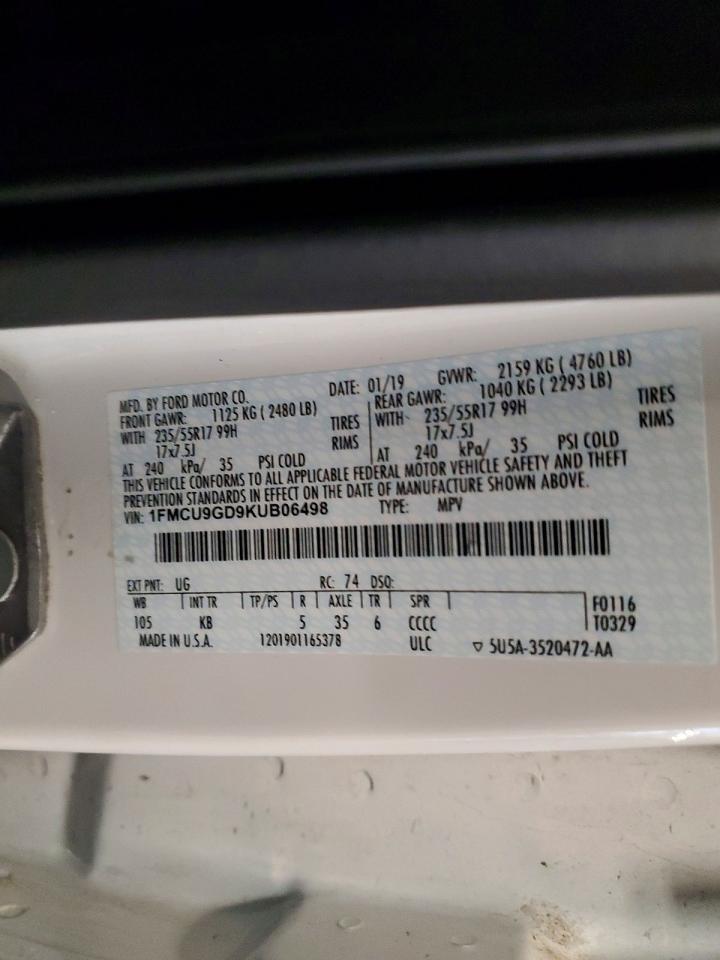 2019 FORD ESCAPE