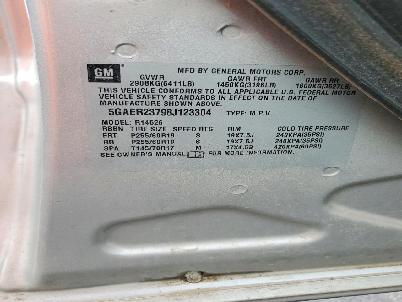 2008 BUICK ENCLAVE