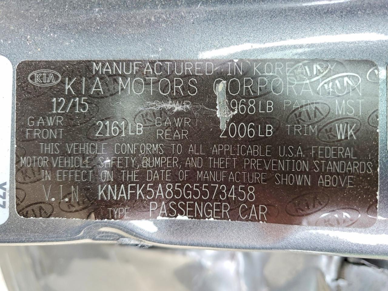2016 KIA FORTE