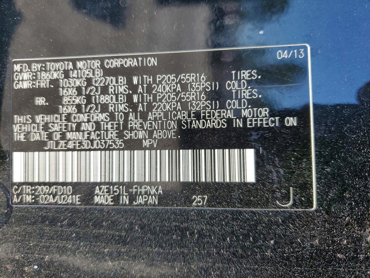 2013 SCION XB