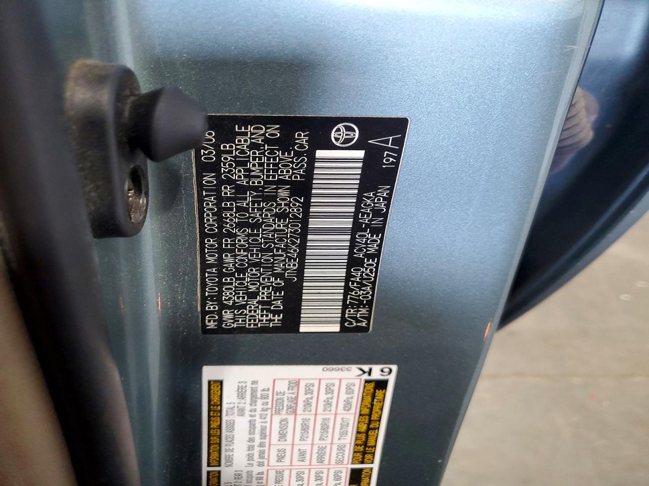 2007 TOYOTA CAMRY