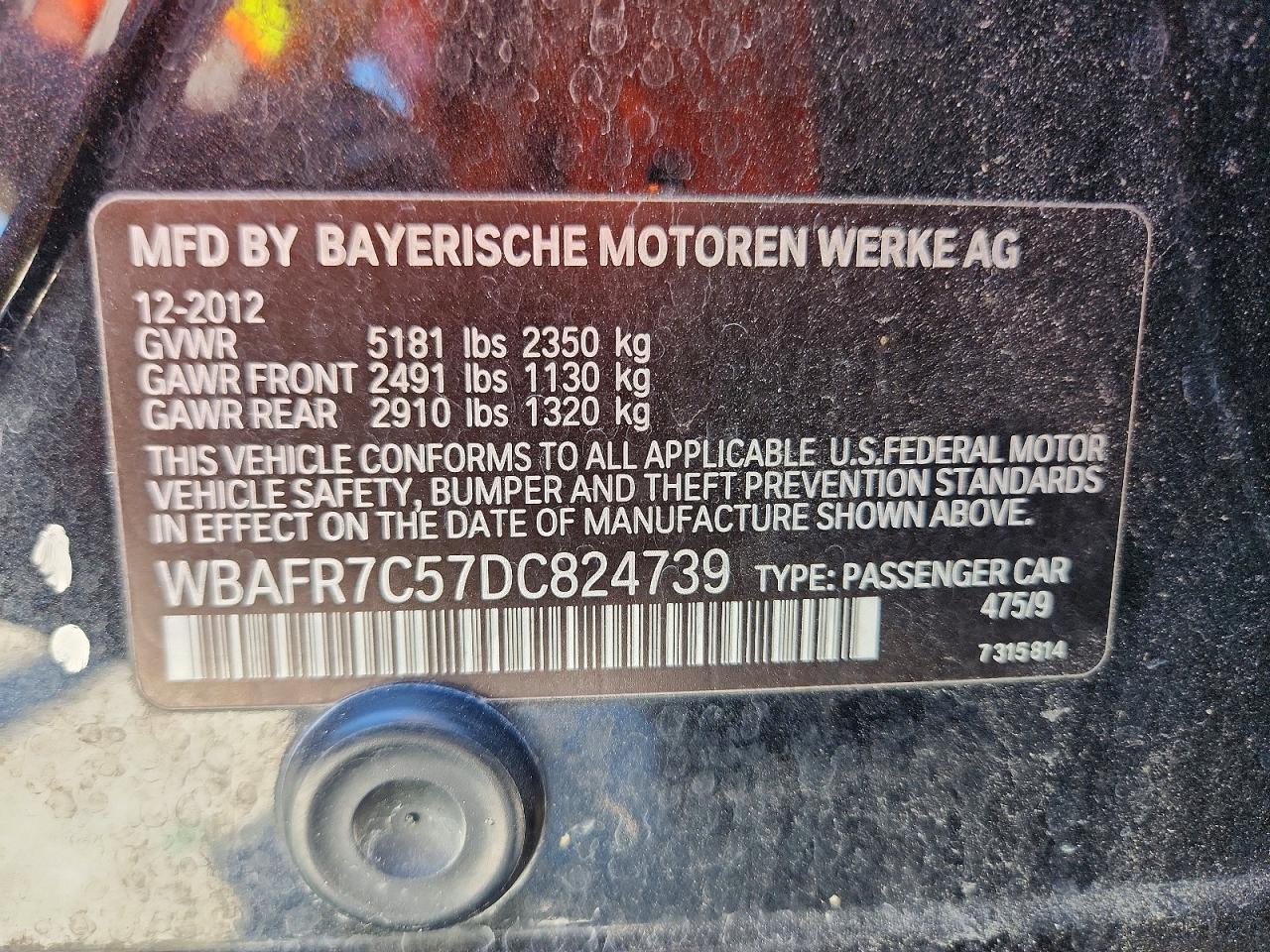 2013 BMW 5 SERIES