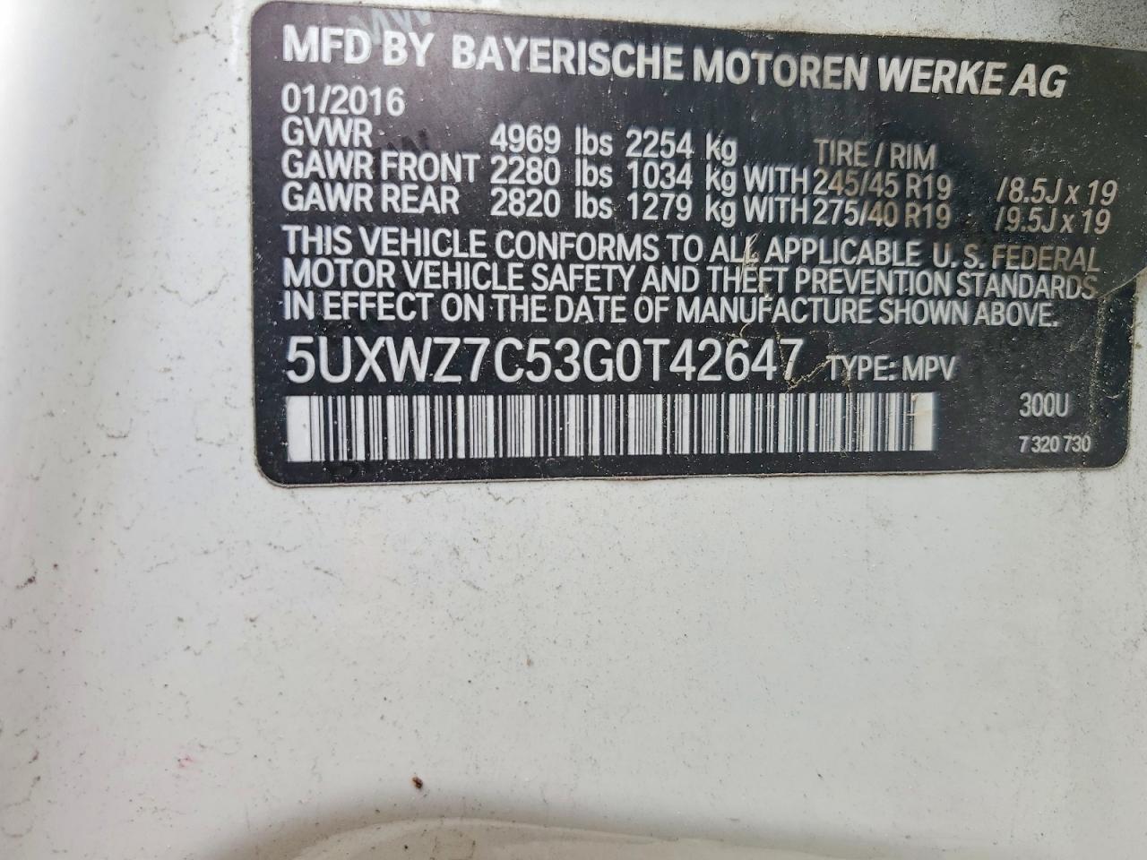 2016 BMW X3