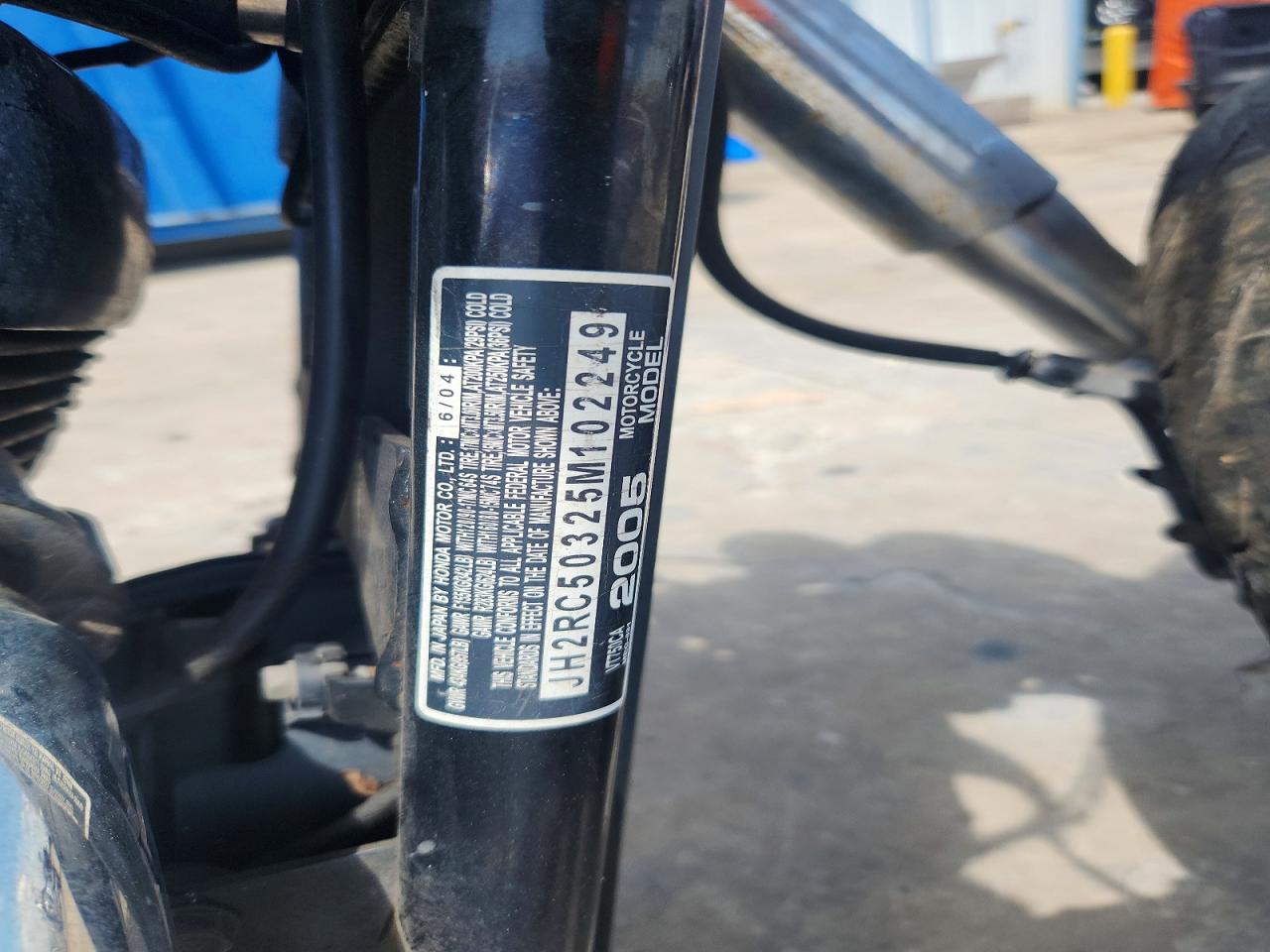 2005 HONDA VT CYCLE