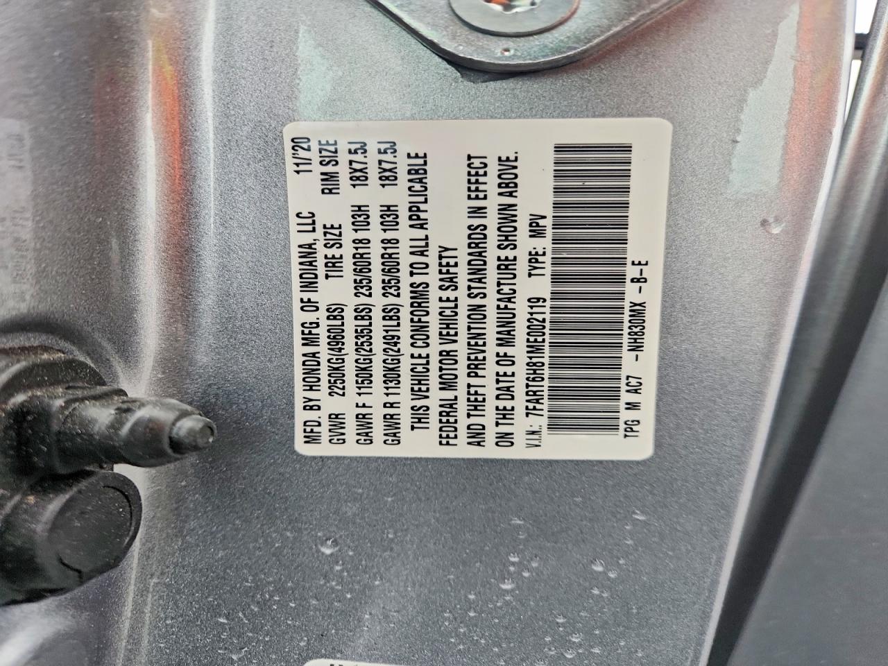 2021 HONDA CRV