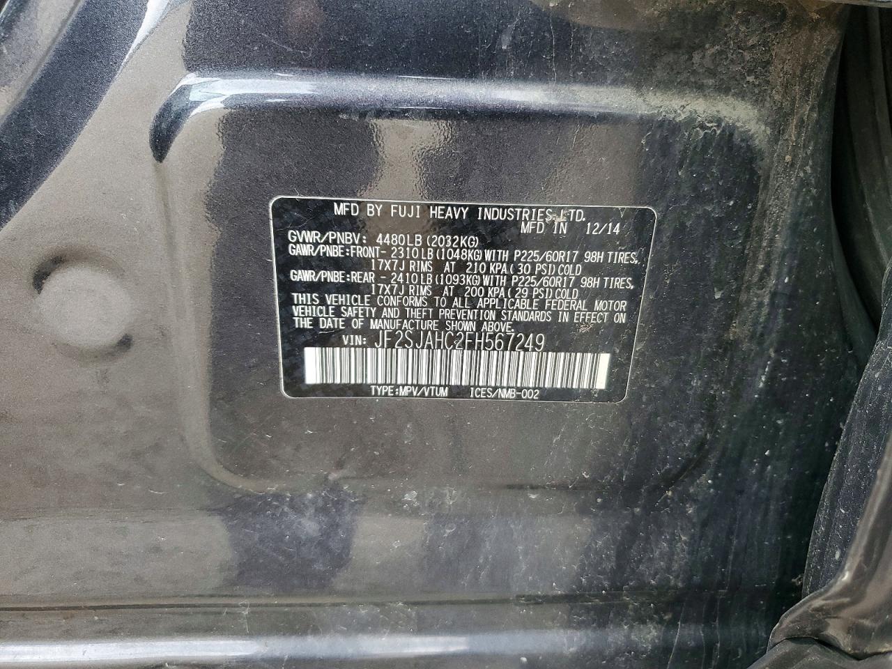 2015 SUBARU FORESTER