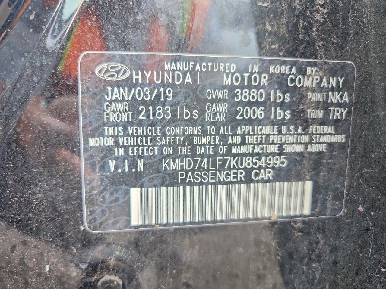 2019 HYUNDAI ELANTRA