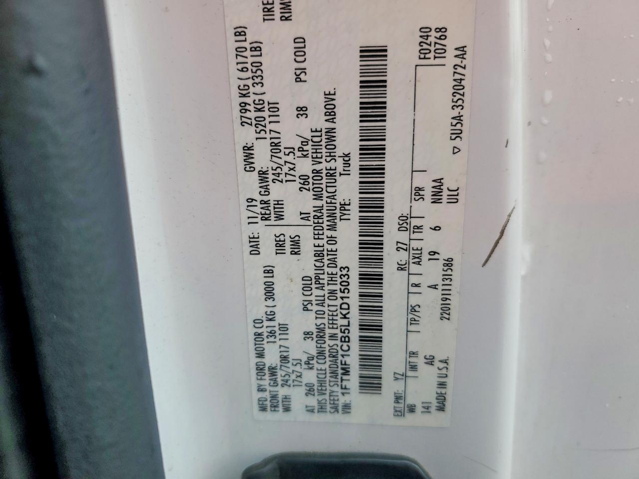 2020 FORD F150
