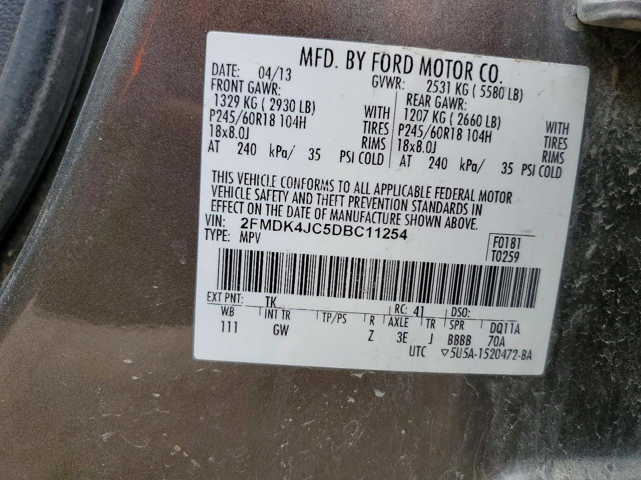2013 FORD EDGE