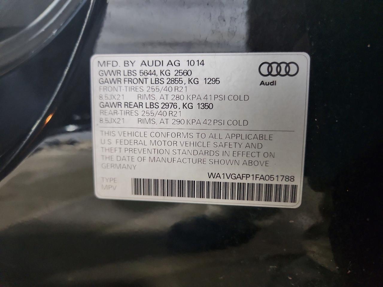 2015 AUDI SQ5