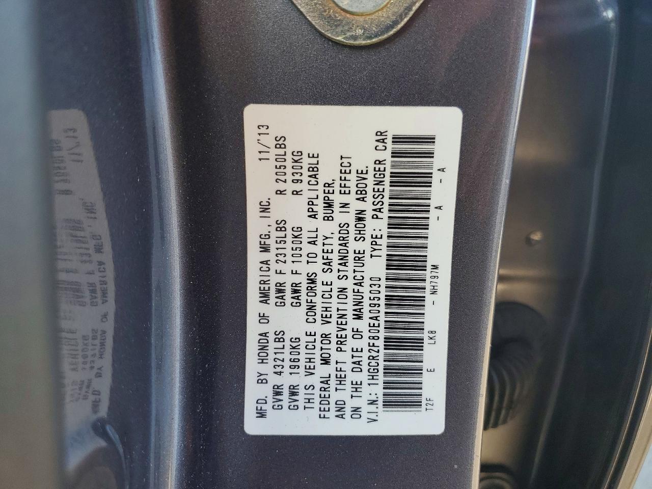 2014 HONDA ACCORD