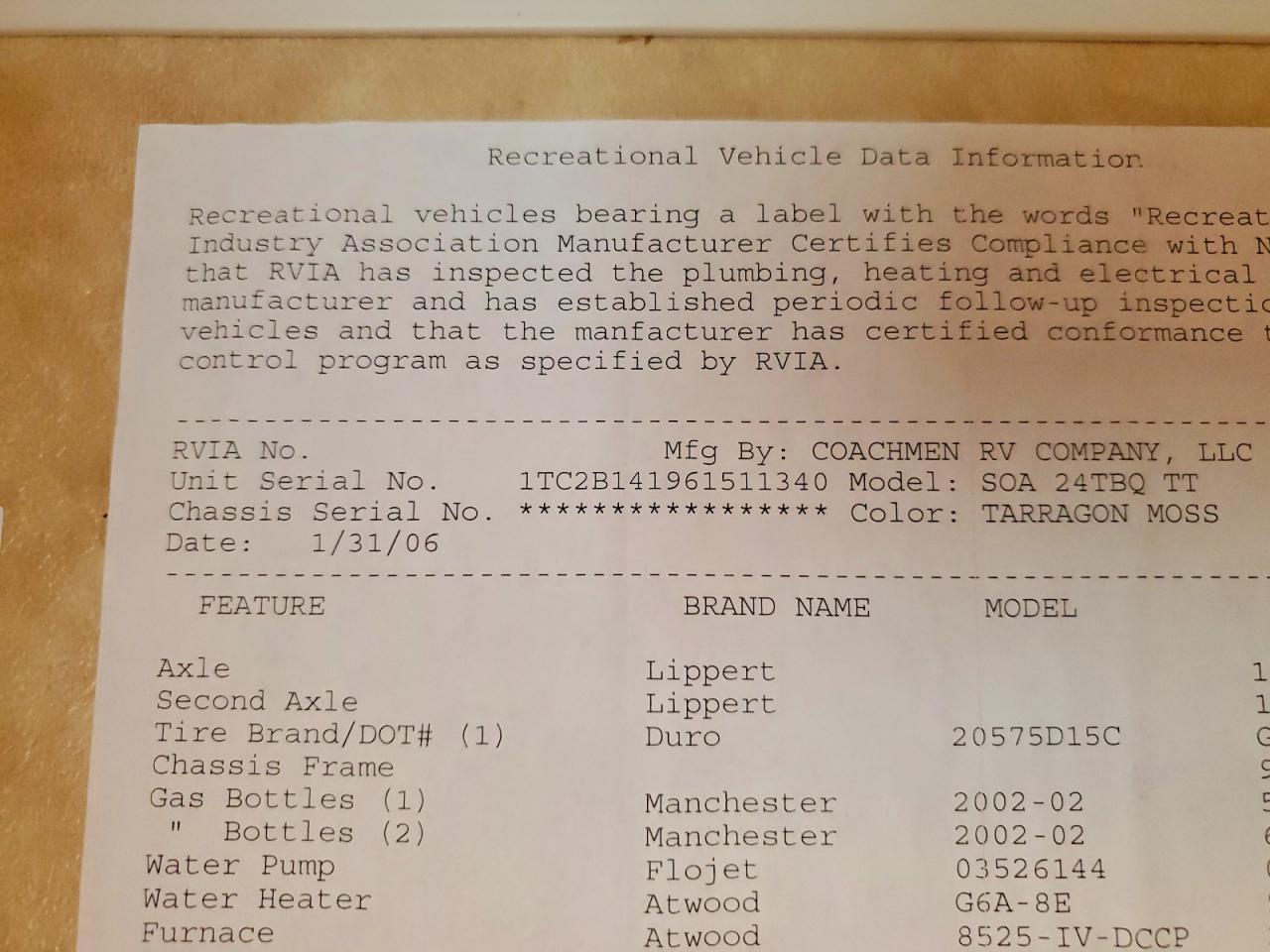 2006 COACH 24TBQ