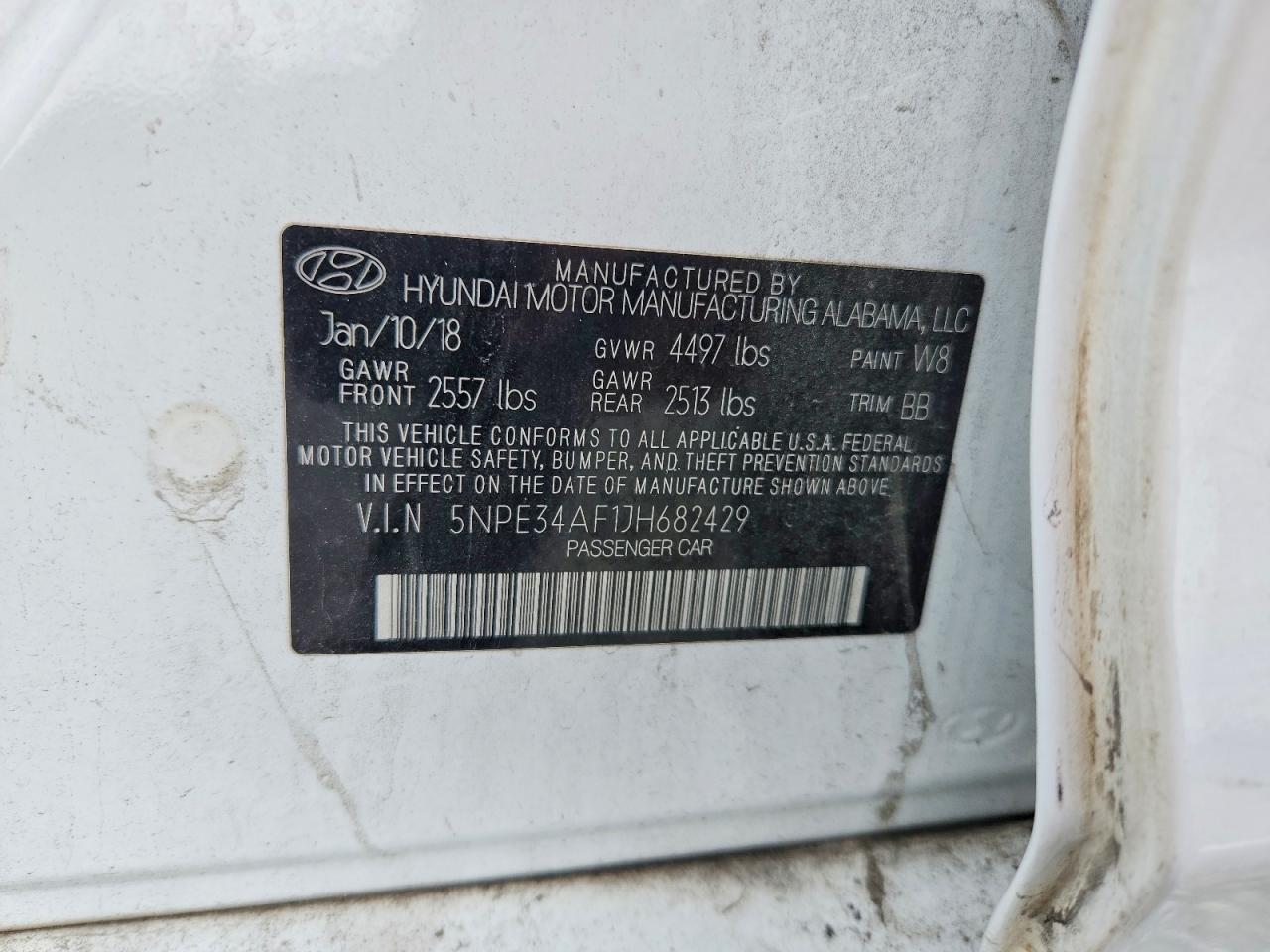 2018 HYUNDAI SONATA