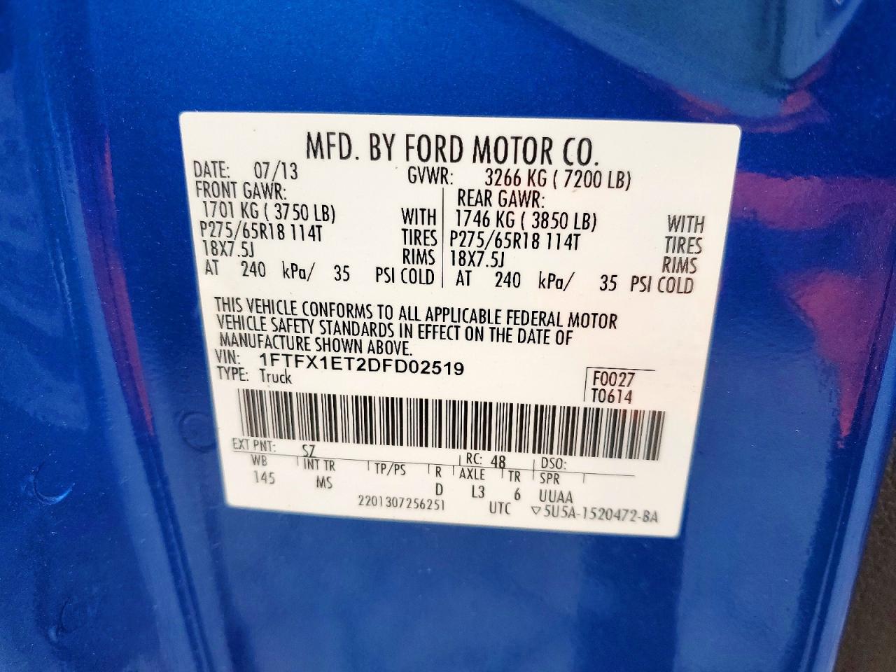 2013 FORD F150