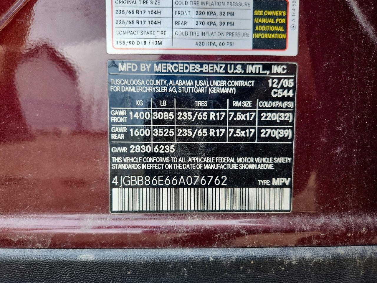 2006 MERCEDES-BENZ M-CLASS