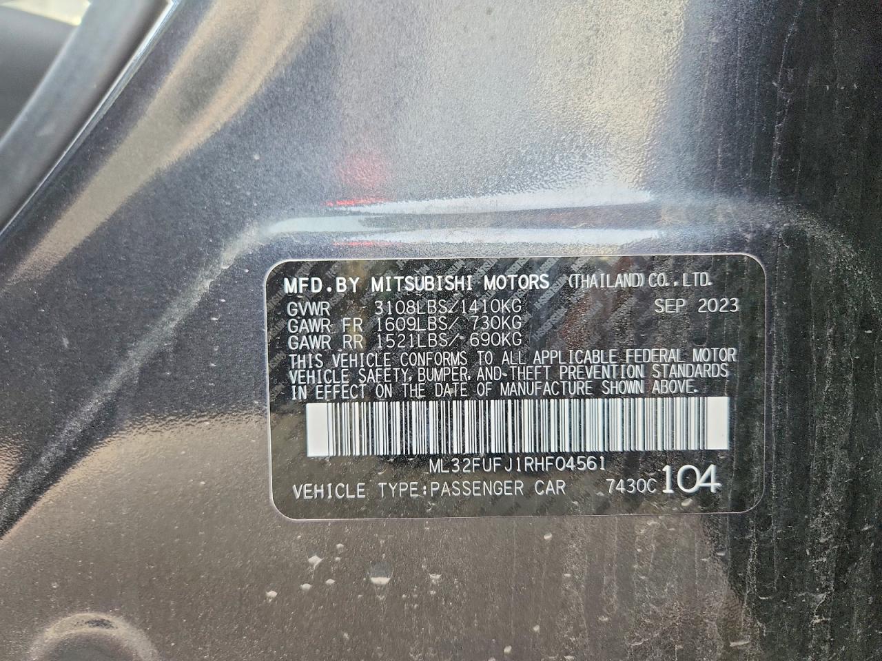 2024 MITSUBISHI MIRAGE