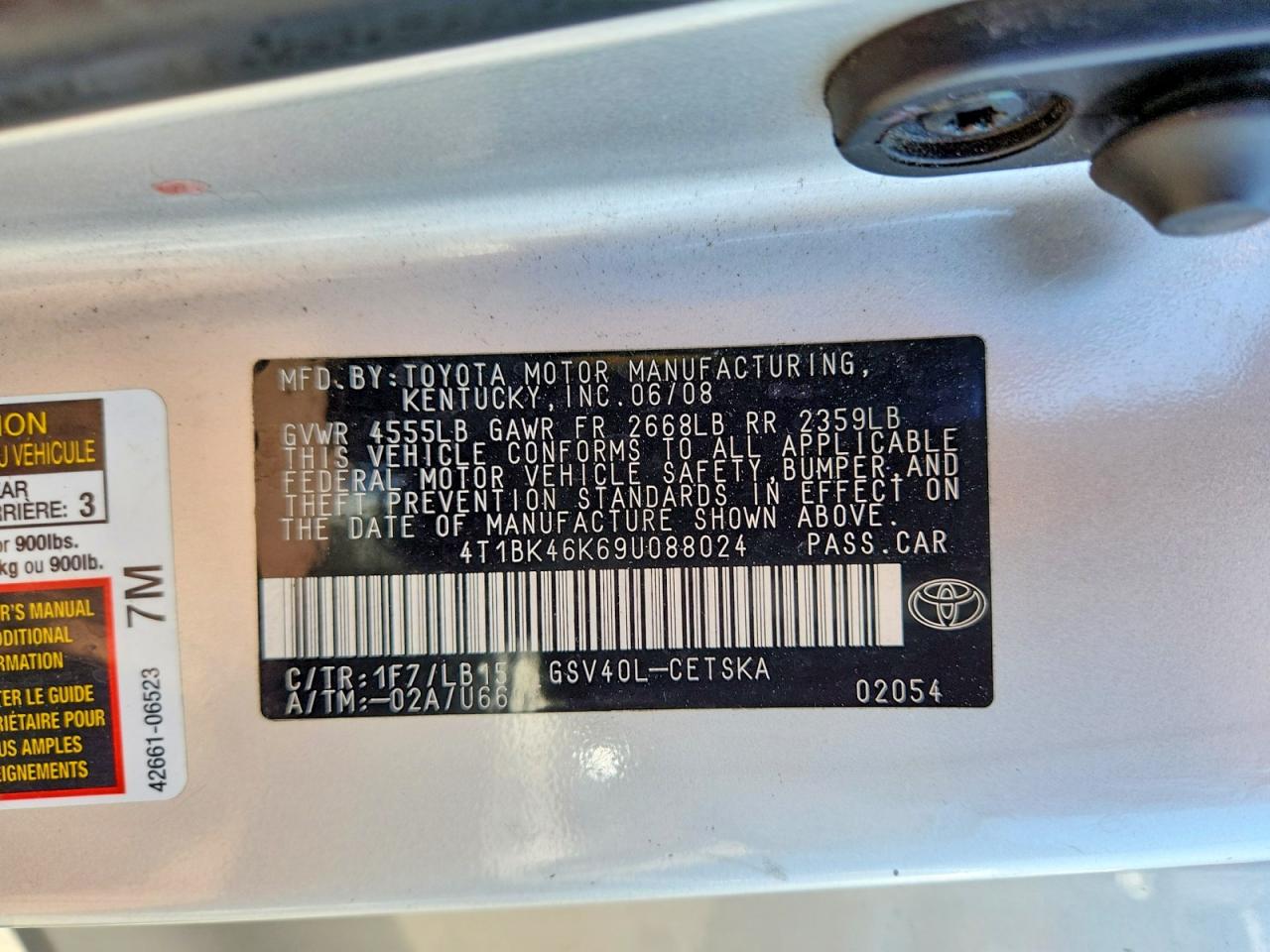 2009 TOYOTA CAMRY
