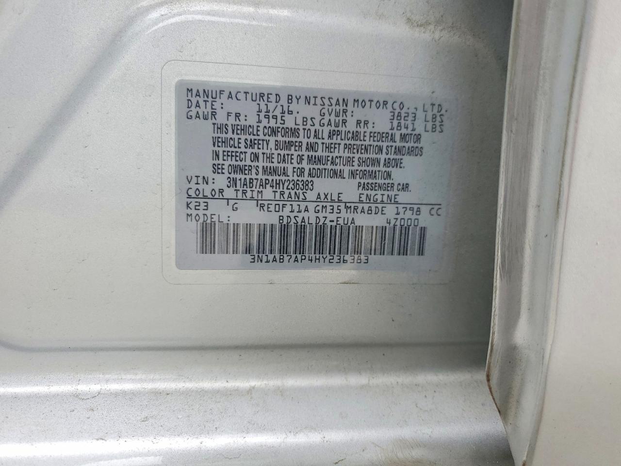 2017 NISSAN SENTRA