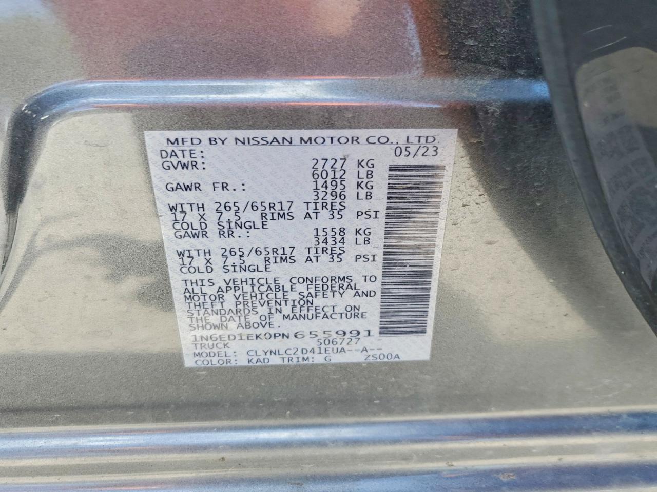 2023 NISSAN FRONTIER