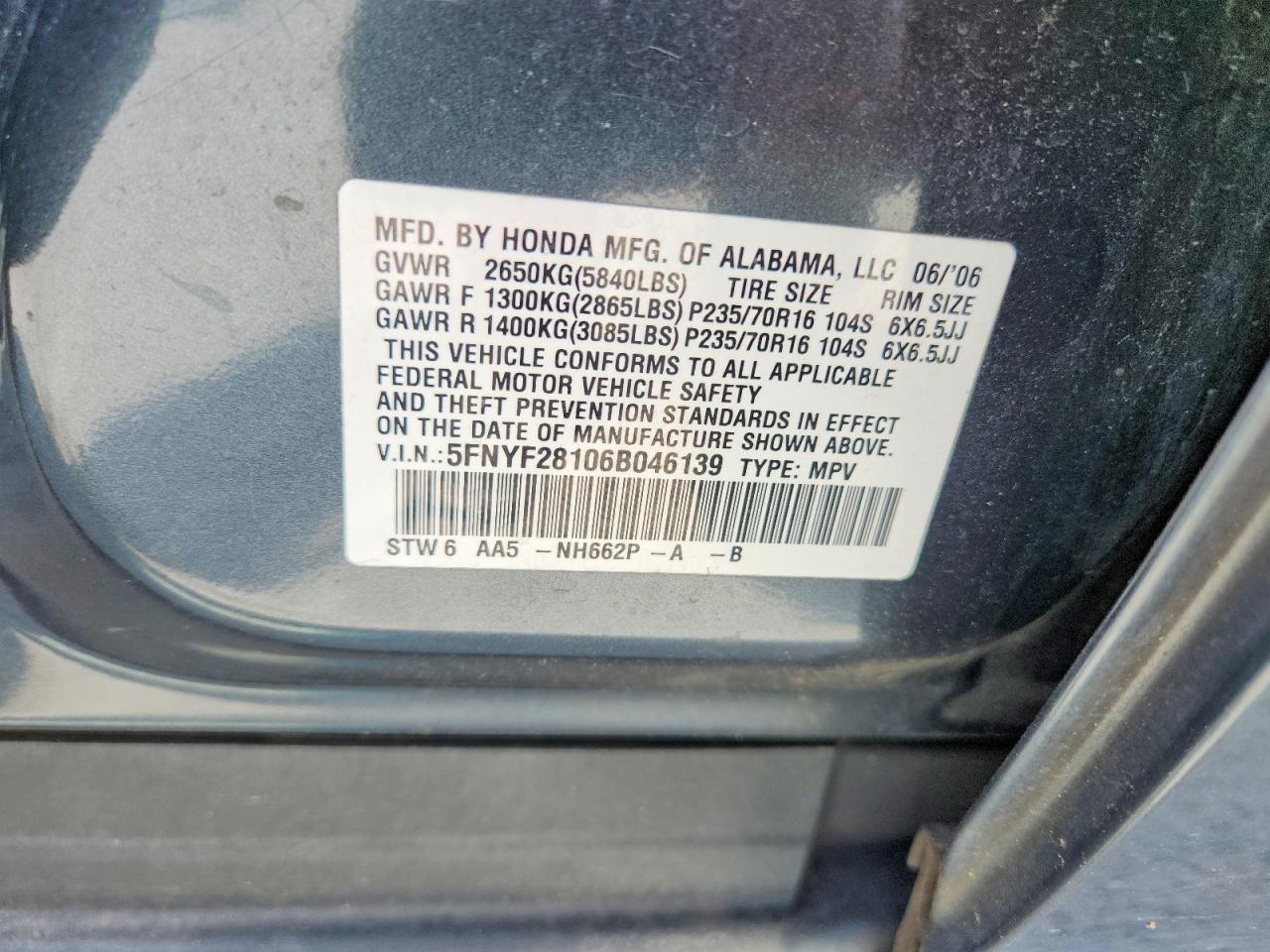 2006 HONDA PILOT